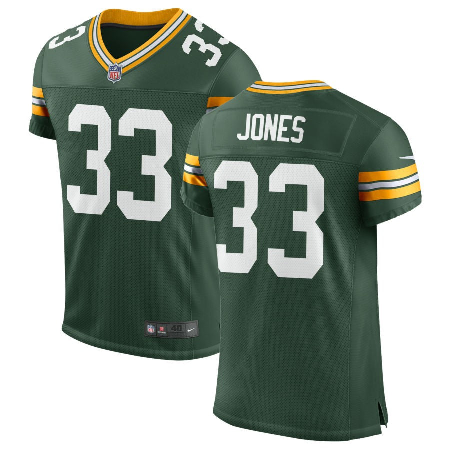 Nike Green Bay Packers No33 Aaron Jones Gold Men's Stitched NFL Limited Inverted Legend 100th Season Jersey