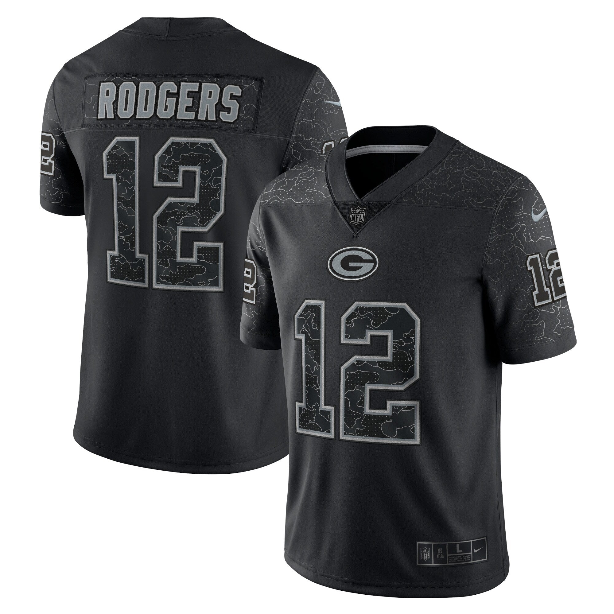 Nike Green Bay Packers No12 Aaron Rodgers Black Impact Women's Stitched NFL Limited Jersey