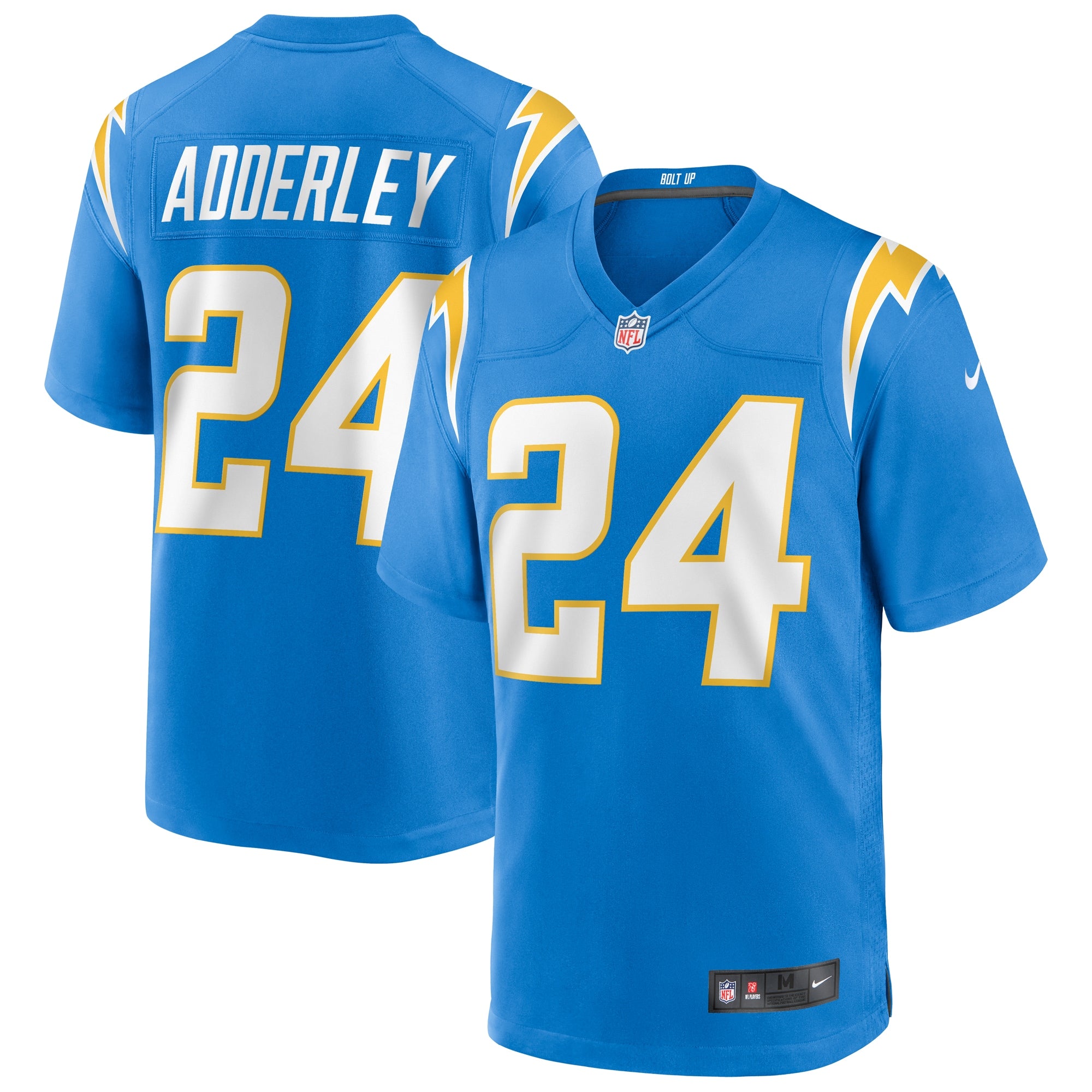 Chargers No32 Nasir Adderley Light Blue 60th Anniversary Vapor Limited Jersey